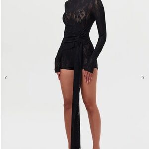 Naked Wardrobe Black Lace Dress